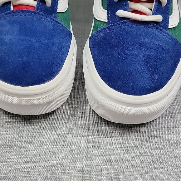 Vans old skool Yacht Club colorblocked Blue Red Yellow Green White women 5.5 - Picture 3 of 13